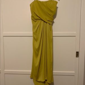 Halston Heritage chartreuse gown